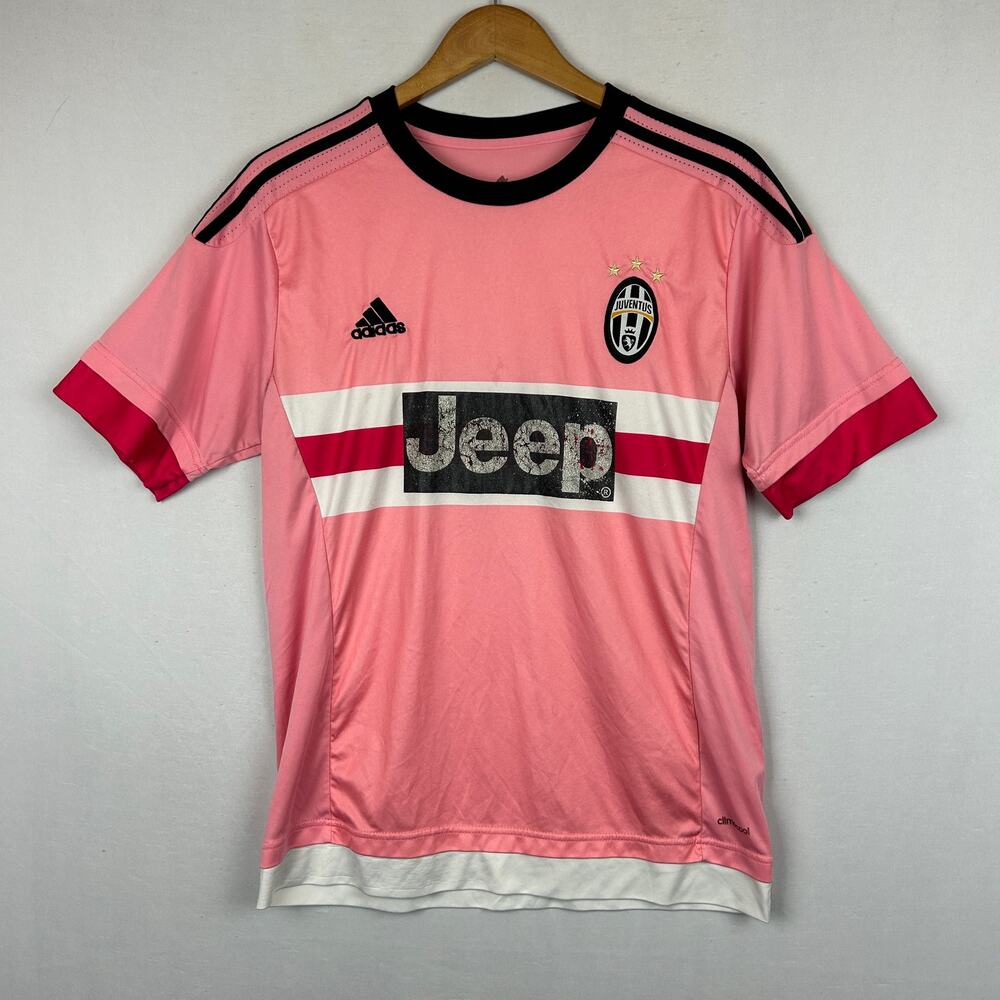 Adidas Pink Juventus Jeep Soccer Jersey Short Sleeve AI4411 Men's Size M